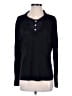 Amina Rubinacci Black Long Sleeve Henley Size L - photo 1