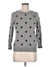J.Crew 100% Cashmere Polka Dots Gray Cashmere Pullover Sweater Size M - photo 1