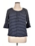MICHAEL Michael Kors Blue 3/4 Sleeve Top Size XL - photo 1
