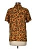 david wayne 100% Rayon Floral Brown Short Sleeve Blouse Size 6 - photo 2