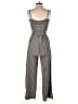 Hem & Thread 100% Cotton Checkered-gingham Gray Jumpsuit Size S - photo 2