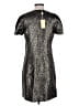 Michael Kors Collection Metallic Silver Black Cocktail Dress Size 10 - photo 2
