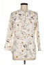 Angvns Print Ivory Long Sleeve Blouse Size M - photo 1