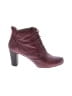 Nine West 100% Leather Burgundy Red Ankle Boots Size 7 1/2 - photo 1
