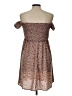 Simplee 100% Polyester Paisley Brown Casual Dress Size L - photo 2