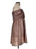 Simplee 100% Polyester Paisley Brown Casual Dress Size L - photo 4