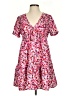 Shein 100% Polyester Floral Pink Casual Dress Size 4 - photo 1