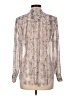 INC International Concepts 100% Polyester Animal Print Silver Long Sleeve Blouse Size 12 - photo 2
