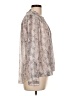INC International Concepts 100% Polyester Animal Print Silver Long Sleeve Blouse Size 12 - photo 4