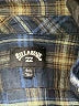 Billabong 100% Cotton Plaid Blue Long Sleeve Button-Down Shirt Size 6 - photo 3