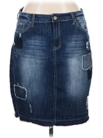 C established 1946 Denim Skirt (view 1)