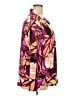 Inner Circle Inc. Print Burgundy Long Sleeve Blouse Size 2X - photo 4