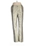 Carlisle 100% Silk Chevron-herringbone Silver Silk Pants Size 10 - photo 1