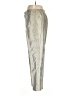 Carlisle 100% Silk Chevron-herringbone Silver Silk Pants Size 10 - photo 5