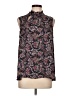 Octavia 100% Polyester Paisley Black Sleeveless Blouse Size L - photo 1