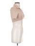 Shein 100% Polyester Tan Short Sleeve Turtleneck Size S - photo 4
