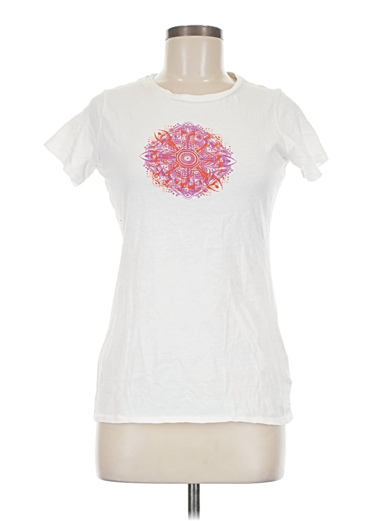 Pre-owned Columbia Short Sleeve T-shirt In White