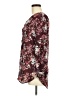 J for Justify 100% Polyester Floral Burgundy 3/4 Sleeve Blouse Size M - photo 5
