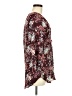 J for Justify 100% Polyester Floral Burgundy 3/4 Sleeve Blouse Size M - photo 4
