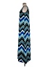 Ellen Parker Chevron-herringbone Blue Casual Dress Size M - photo 5