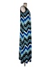 Ellen Parker Chevron-herringbone Blue Casual Dress Size M - photo 4