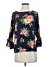Olivia Moon Blue 3/4 Sleeve Blouse Size S - photo 1