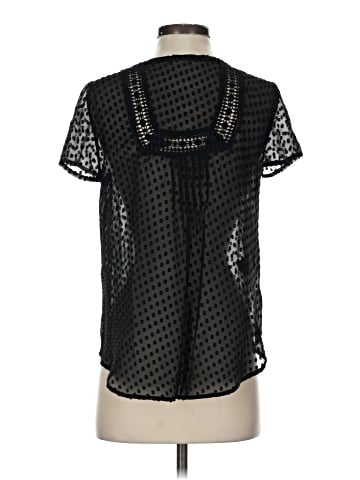 Meadow Rue Short Sleeve Silk Top (view 2)
