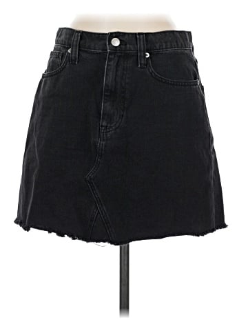 Madewell Denim Frisco Mini Skirt in Lunar Wash (view 1)