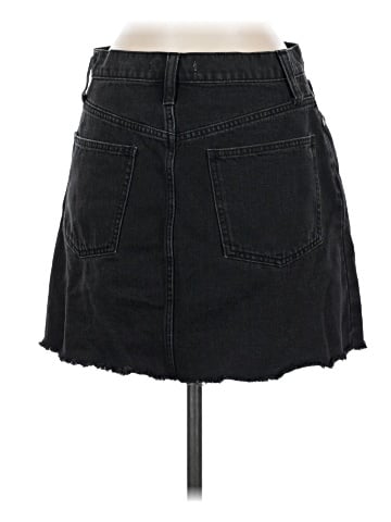 Madewell Denim Frisco Mini Skirt in Lunar Wash (view 2)