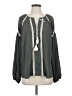 Entro Gray Long Sleeve Blouse Size S - photo 1
