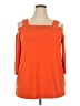 Woman Within Solid Orange 3/4 Sleeve Top Size 18 (L) - photo 1