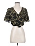 Mine 100% Polyester Gold Short Sleeve Blouse Size M - photo 1