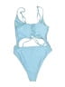 Assorted Brands Solid Blue One Piece Swimsuit Size S - photo 2