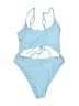 Assorted Brands Solid Blue One Piece Swimsuit Size S - photo 1