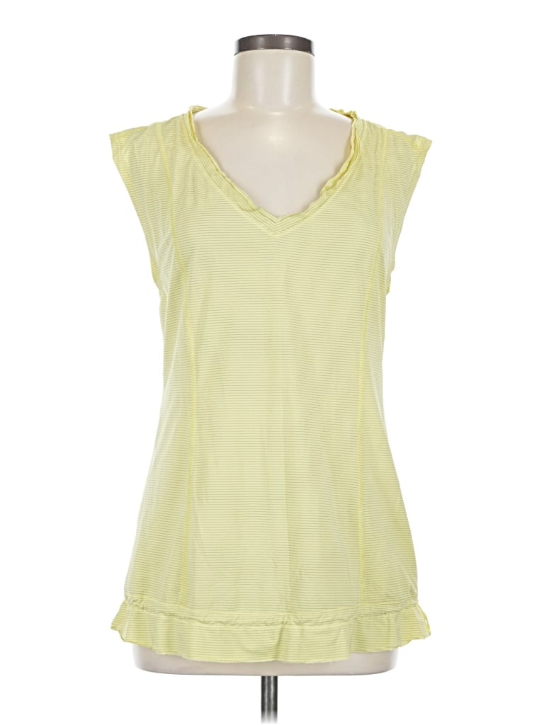 Pre-owned Lululemon Athletica Sleeveless T-shirt In Yellow