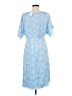 Lewit 100% Polyester Paisley Blue Casual Dress Size 8 - photo 2