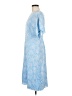 Lewit 100% Polyester Paisley Blue Casual Dress Size 8 - photo 5