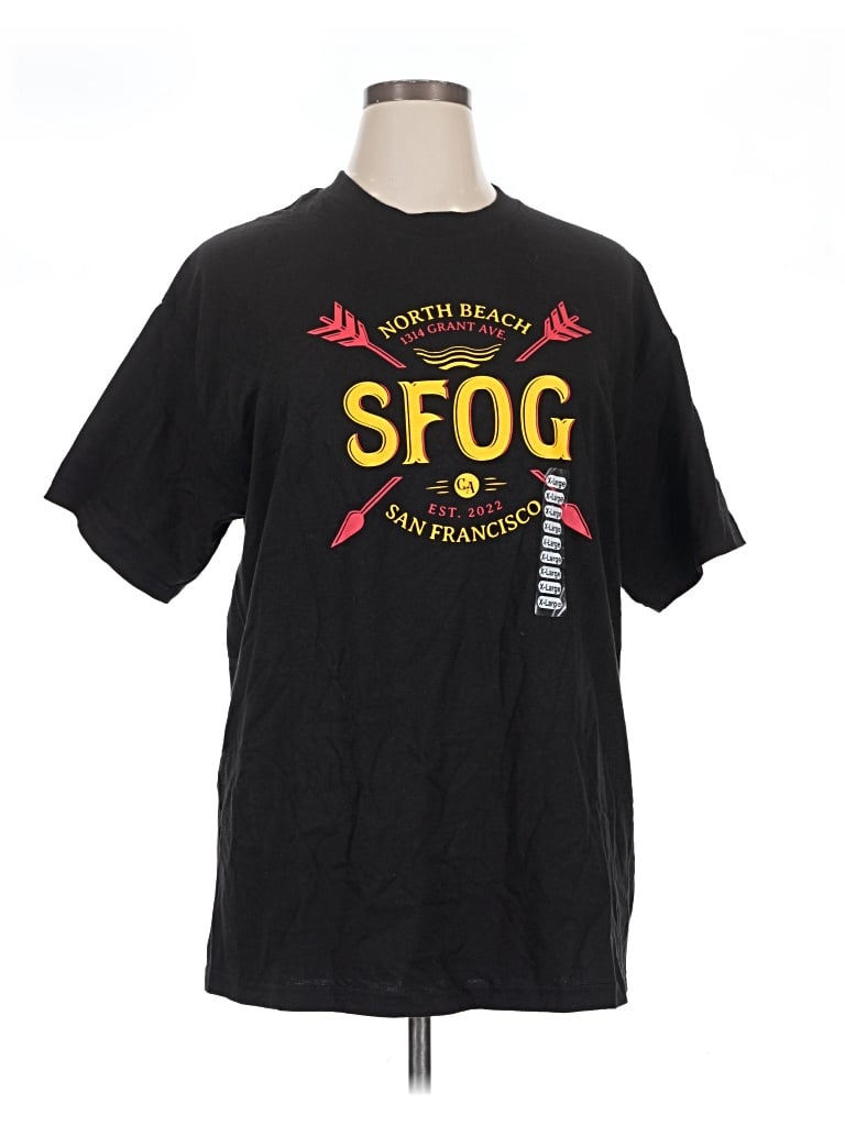 Pre-owned American Apparel Short Sleeve T-shirt In Black