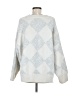 Sincerely Jules Argyle White Pullover Sweater Size M - photo 2