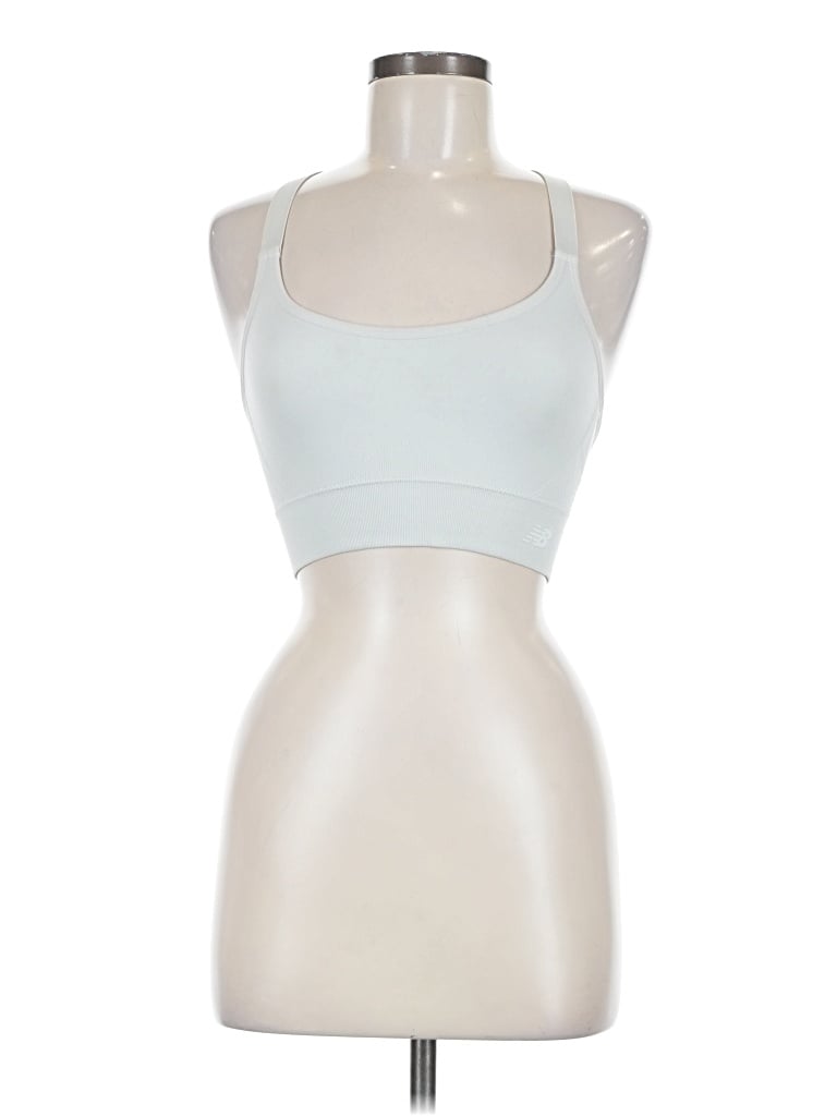 Pre-owned New Balance Tank Top Blue Halter Neckline Tops