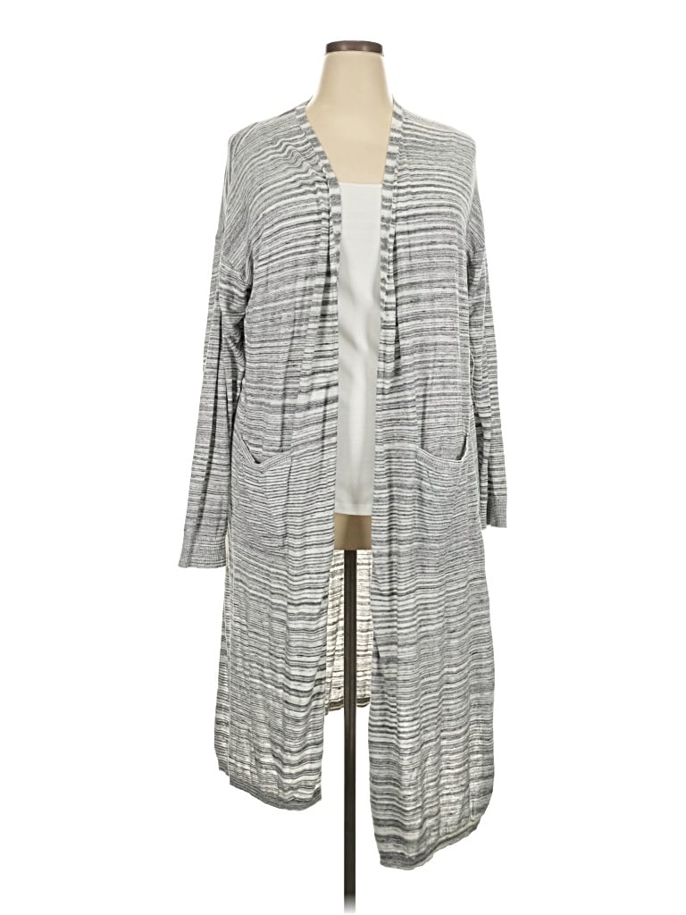 Pre-owned Lucky Brand Cardigan Sweater In Gray