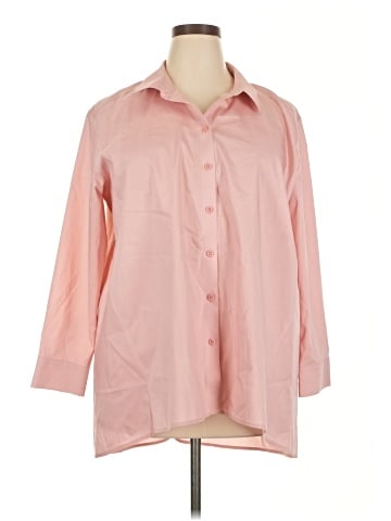 Susan Graver 3/4 Sleeve Button-Down Shirt (view 1)