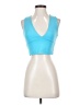 Assorted Brands Solid Blue Sleeveless Top Size S - photo 1