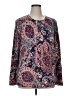 Croft & Barrow 100% Cotton Paisley Blue Pullover Sweater Size 1X - photo 1