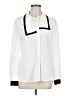 Shein 100% Polyester Color Block Ivory Long Sleeve Blouse Size 6 - photo 1