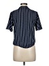 Monteau Stripes Blue Short Sleeve Blouse Size M - photo 2