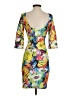 Catwalk Studio Print Yellow Cocktail Dress Size S - photo 2