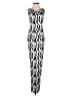 PrettyLittleThing 100% Polyester Graphic Silver Cocktail Dress Size 0 - photo 1