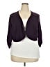 Perceptions Solid Purple Cardigan Size 2X - photo 1