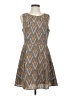 Poema 100% Polyester Chevron-herringbone Gray Casual Dress Size S - photo 1